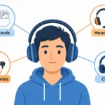 synonyms for headphones