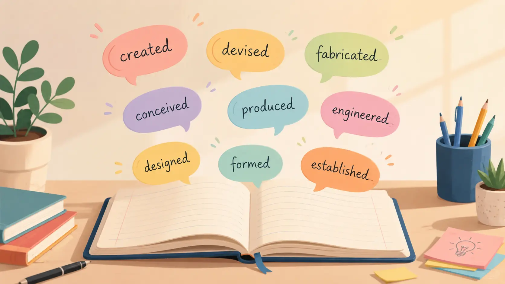 synonyms for invented