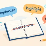 synonyms for underscore