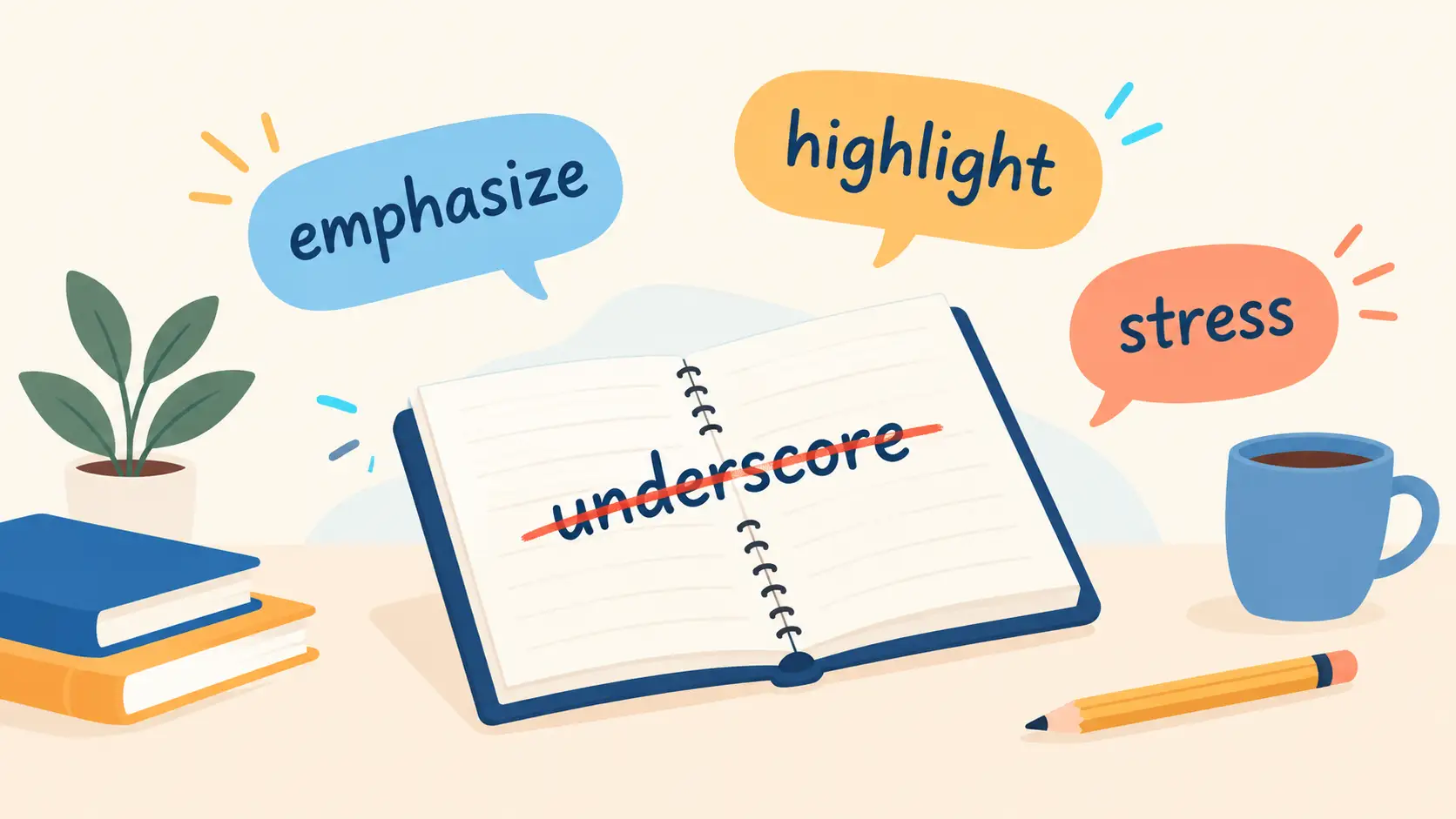 synonyms for underscore